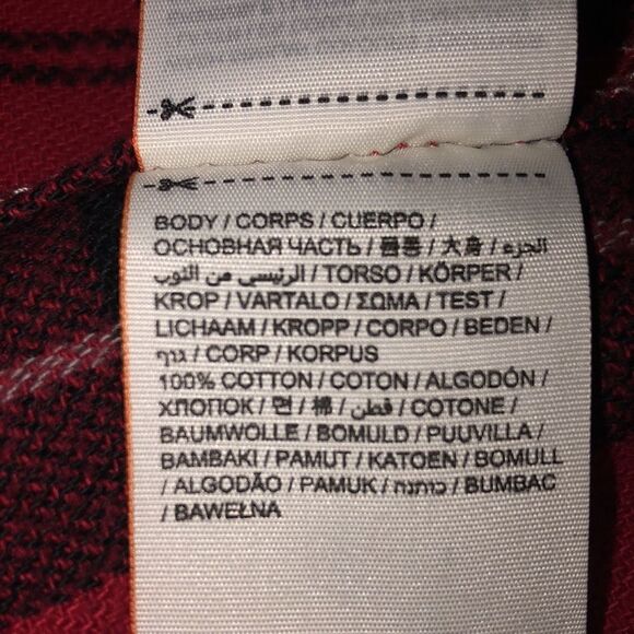 Superdry Unisex Classic Cotton Flannel in Red & White Buffalo Check - Picture 10 of 17